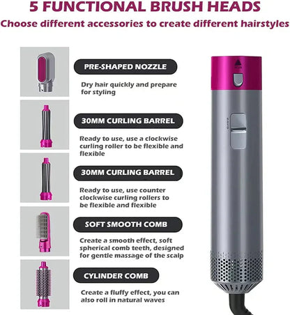 5-in-1 Hot Air Styler & Hair Dryer Styling Tool
